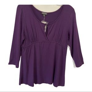 One West New York Purple Blouse Top Size M NWT